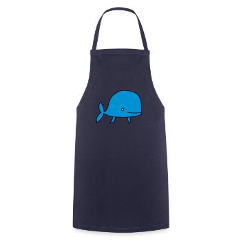 Whale / Wal / Baleine /Baby / Bébé / Birth [S] - Cooking Apron - navy - Front - AI Model Male 185 dark (185cm)