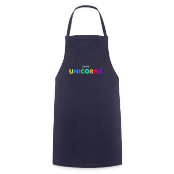 I hate unicorns - Cooking Apron - navy - Front - AI Model Male 185 dark (185cm)