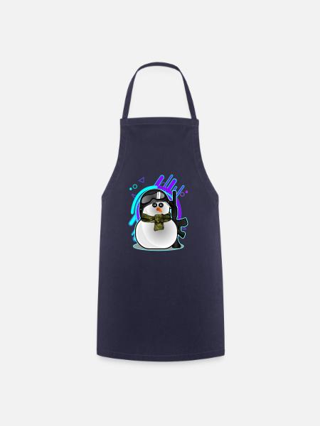 militärischer Schneemann - Kochschürze - Navy