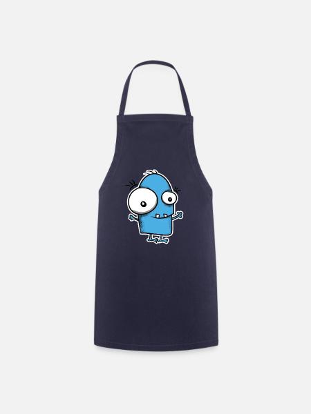 Freundliches Monster - Kochschürze - Navy