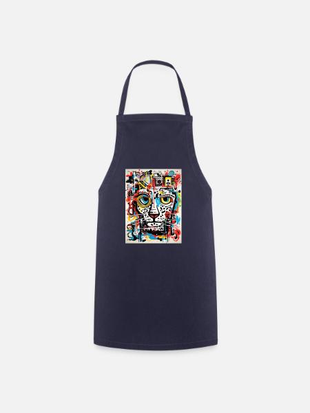 Graffiti Inspirationen:Leopard - Kochschürze - Navy