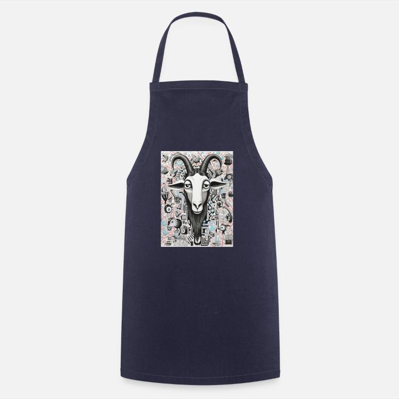 Ziee Graffiti Geometry Abstract - Cooking Apron - navy