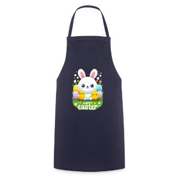 Happy Easter bunny - Cooking Apron - navy - Front - AI Model Male 185 dark (185cm)