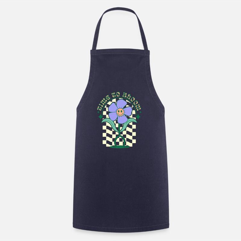 time to bloom - Cooking Apron - navy