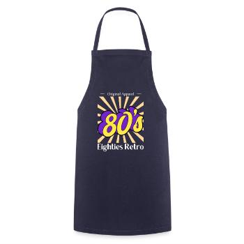 Black and Blue Retro 80 s T Shirt - Tablier de cuisine - marine - Devant - AI Model Male 185 dark (185cm)