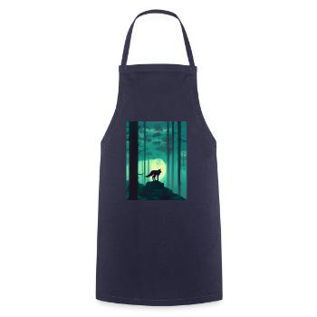 Lone Wolf 3 - Cooking Apron - navy - Front - AI Model Male 185 dark (185cm)