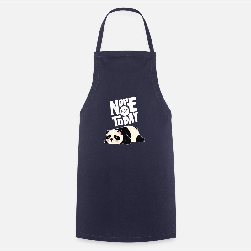 Nope Not Today - Lazy Panda - Tablier de cuisine - marine