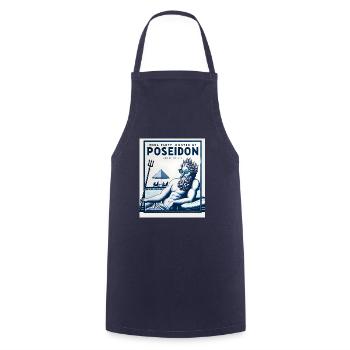 La fête de la piscine de Poséidon - Tablier de cuisine - marine - Devant - AI Model Male 185 dark (185cm)