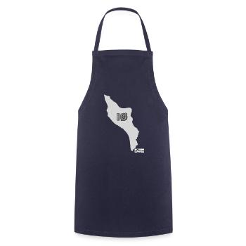 IØ, série Ile d'Oléron - Tablier de cuisine - marine - Devant - AI Model Male 185 dark (185cm)