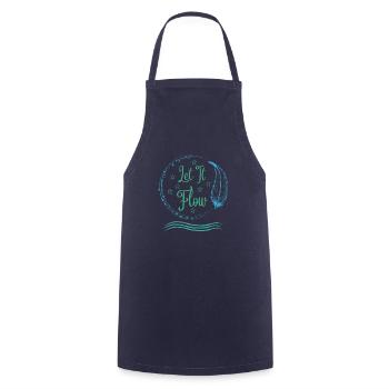 Let It Flow - Cooking Apron - navy - Front - AI Model Male 185 dark (185cm)