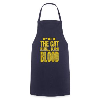 Cat Face Hoodies and Sweatshirts Geek Big Cat - Cooking Apron - navy - Front - AI Model Male 185 dark (185cm)