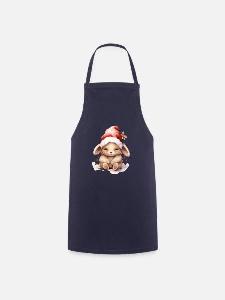 Häschen im Winterlook - Kochschürze - Navy
