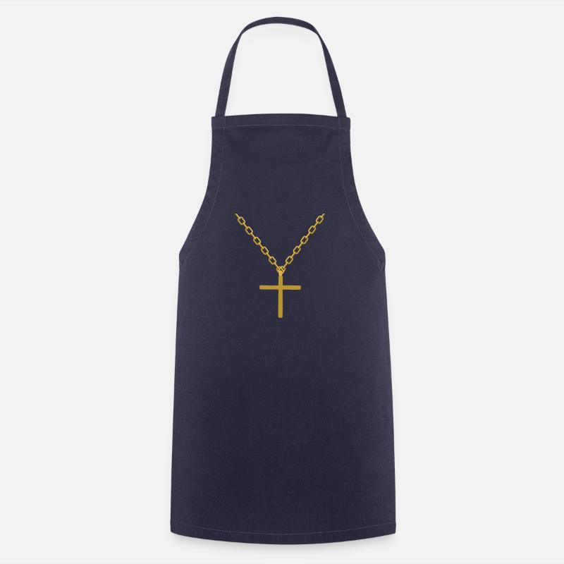 Chaîne croisée - Tablier de cuisine - marine