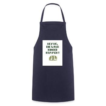 Hey Ho die Wald Kinder kommen - Kochschürze - Navy - Vorne - AI Model Male 185 dark (185cm)