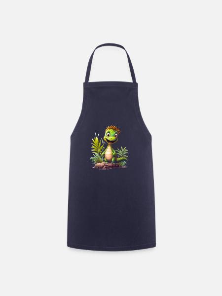 Retro Rex Roar T-Shirt - Kochschürze - Navy
