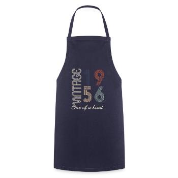 68th Birthday 1956 - Vintage Retro Gift Idea - Cooking Apron - navy - Front - AI Model Male 185 dark (185cm)