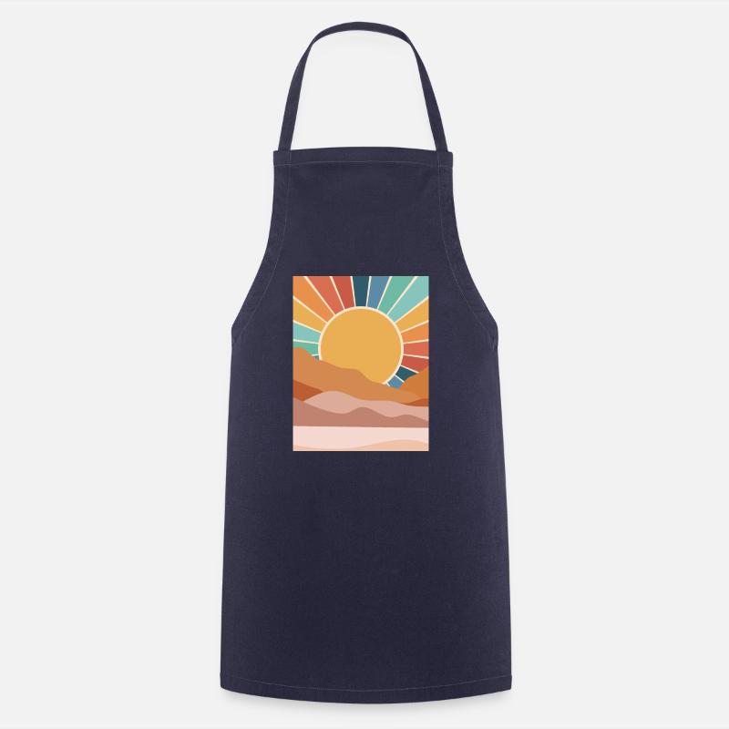Coucher de soleil dans le désert - Tablier de cuisine - marine