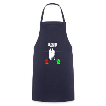 Le surf m'appelle - Tablier de cuisine - marine - Devant - AI Model Male 185 dark (185cm)