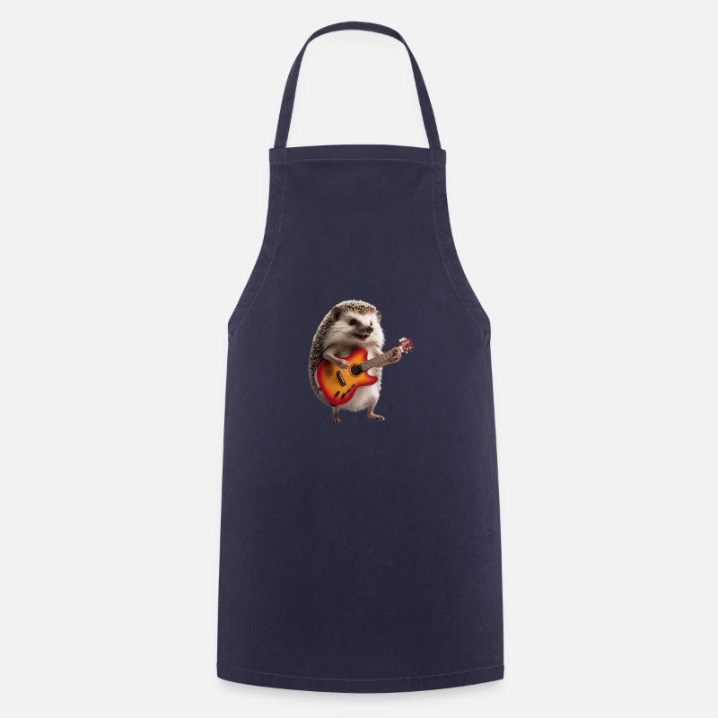 hérisson guitare - Tablier de cuisine - marine