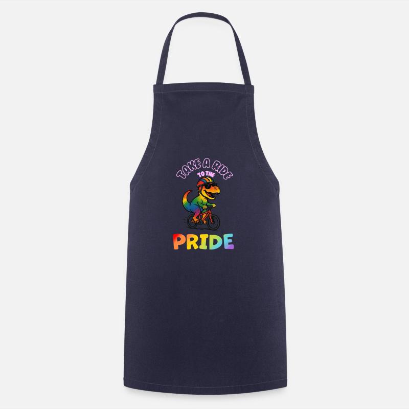 TAKE A RIDE CSD Bicycle Rainbow Pride - Cooking Apron - navy