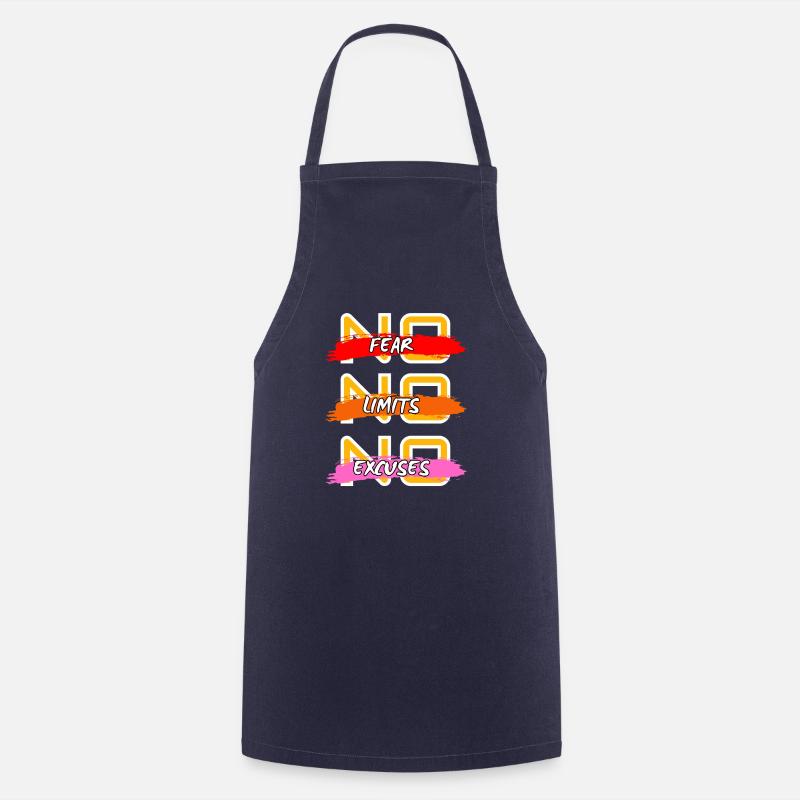 Pas de peur, pas de limites, pas d’excuses - Tablier de cuisine - marine