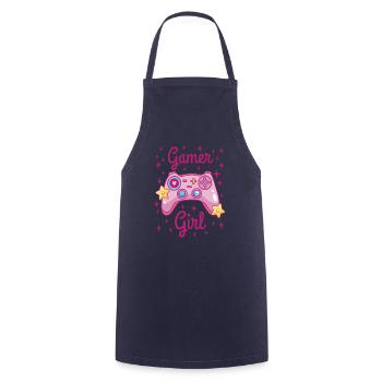 Fille Gamer mignonne - Tablier de cuisine - marine - Devant - AI Model Male 185 dark (185cm)