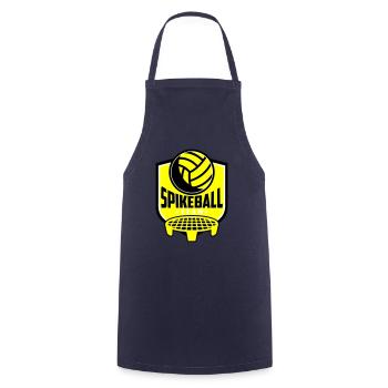 Farben änderbar | Roundnet Spikeball Team Fun - Kochschürze - Navy - Vorne - AI Model Male 185 dark (185cm)