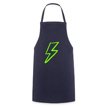 Lightning light electricity storm gift - Cooking Apron - navy - Front - AI Model Male 185 dark (185cm)