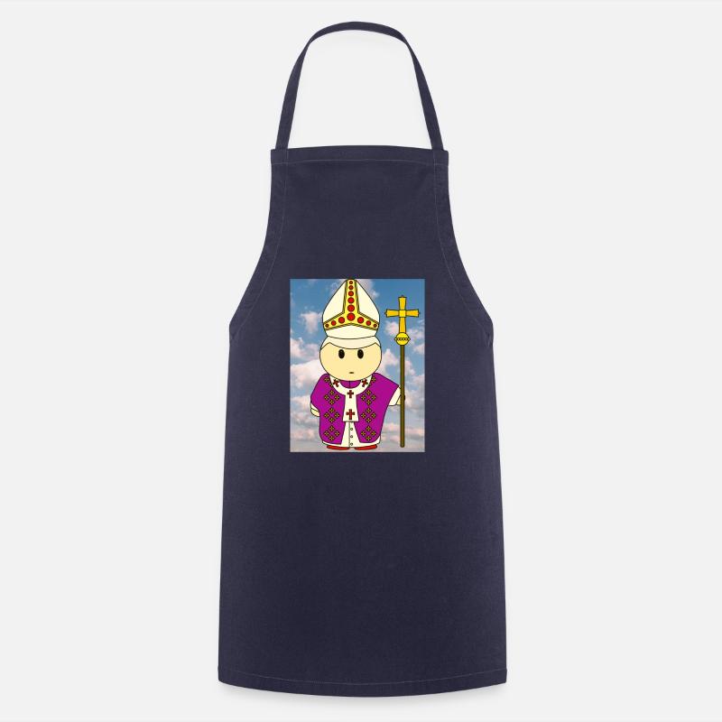 Pope in heaven - Cooking Apron - navy