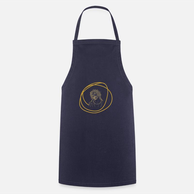 Jesus - Cooking Apron - navy