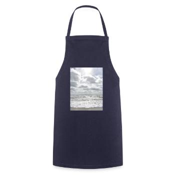 Au bord de la mer - horizon sans fin - photo - Tablier de cuisine - marine - Devant - AI Model Male 185 dark (185cm)