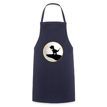 badminton badminton-dino TRex saurus - Cooking Apron - navy - Front - AI Model Male 185 dark (185cm)