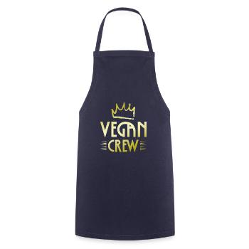 Vegan Crew - Cooking Apron - navy - Front - AI Model Male 185 dark (185cm)