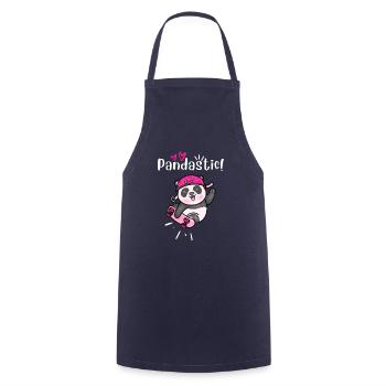 Pandastic Panda Skateboarding. Black. - Cooking Apron - navy - Front - AI Model Male 185 dark (185cm)
