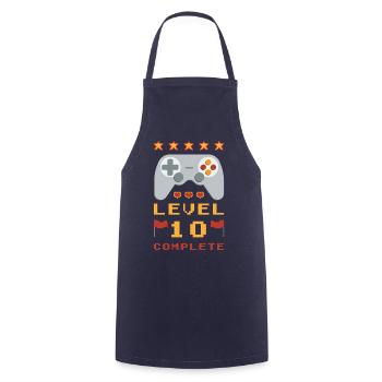 10th Birthday Level 10 Complete - Cooking Apron - navy - Front - AI Model Male 185 dark (185cm)