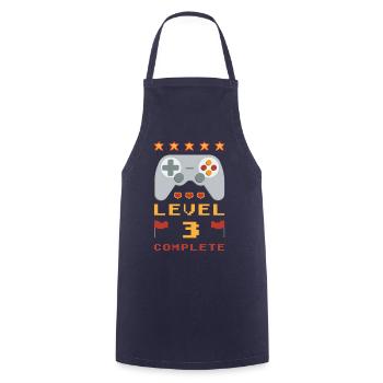 3rd Birthday Level 3 Complete - Cooking Apron - navy - Front - AI Model Male 185 dark (185cm)
