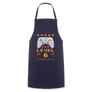 6e anniversaire Niveau 6 Terminé - Tablier de cuisine - marine - Devant - AI Model Male 185 dark (185cm)