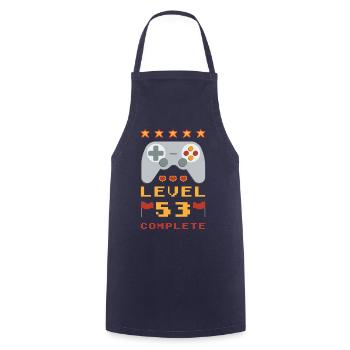 53rd Birthday Level 53 Complete - Cooking Apron - navy - Front - AI Model Male 185 dark (185cm)