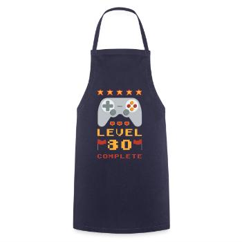 80th Birthday Level 80 Complete - Cooking Apron - navy - Front - AI Model Male 185 dark (185cm)