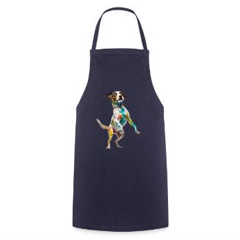 Funny dog having fun with dog lover - Cooking Apron - navy - Front - AI Model Male 185 dark (185cm)