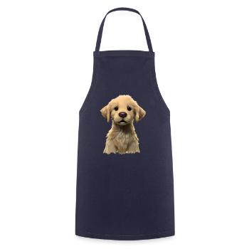 Hunde Hundewelpe Golden Retriever Hundebesitzer - Kochschürze - Navy - Vorne - AI Model Male 185 dark (185cm)