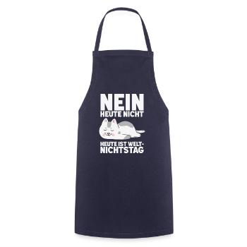 Nein, heute nicht! - Kochschürze - Navy - Vorne - AI Model Male 185 dark (185cm)