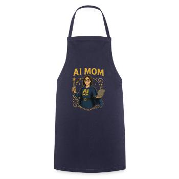 AI MOM Classy - Kochschürze - Navy - Vorne - AI Model Male 185 dark (185cm)