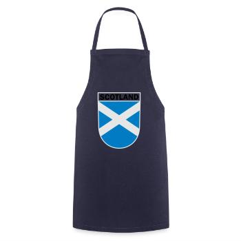 Scotland Coat of Arms - Cooking Apron - navy - Front - AI Model Male 185 dark (185cm)