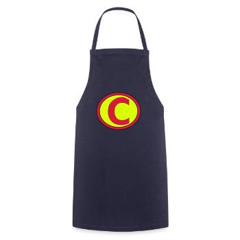 Super, Superheld, Superheldin, Hero, C - Cooking Apron - navy - Front - AI Model Male 185 dark (185cm)
