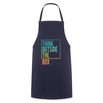 Think outside the Box - Kochschürze - Navy - Vorne - AI Model Male 185 dark (185cm)