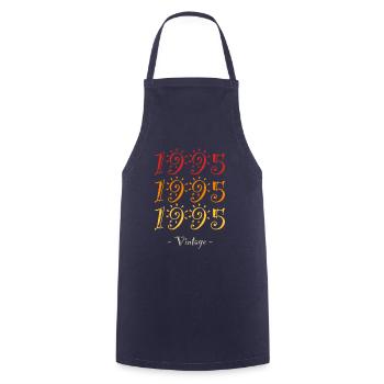1995 vintage - Cooking Apron - navy - Front - AI Model Male 185 dark (185cm)