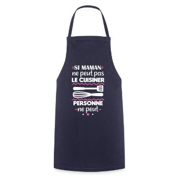 maman ne peut le cuisiner, fête des mères - Tablier de cuisine - marine - Devant - AI Model Male 185 dark (185cm)