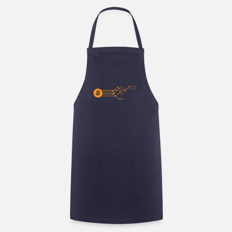 Bitcoin Blockchain - Tablier de cuisine - marine