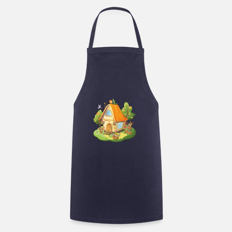 Maison de conte de fées Fleurs Boutique orange - Tablier de cuisine - marine